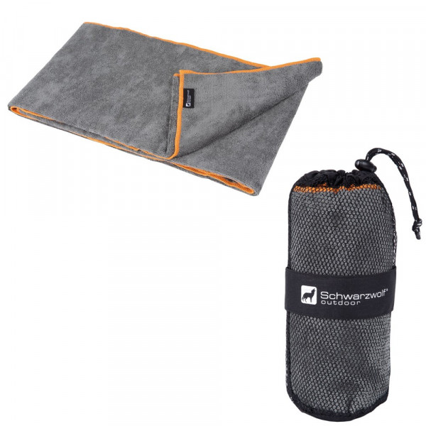 Schwarzwolf outdoor® CITAS Outdoor-Multifunktions-Handtuch, grau/orange