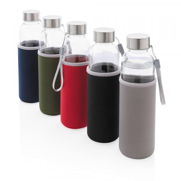 Glasflasche mit Neopren-Sleeve