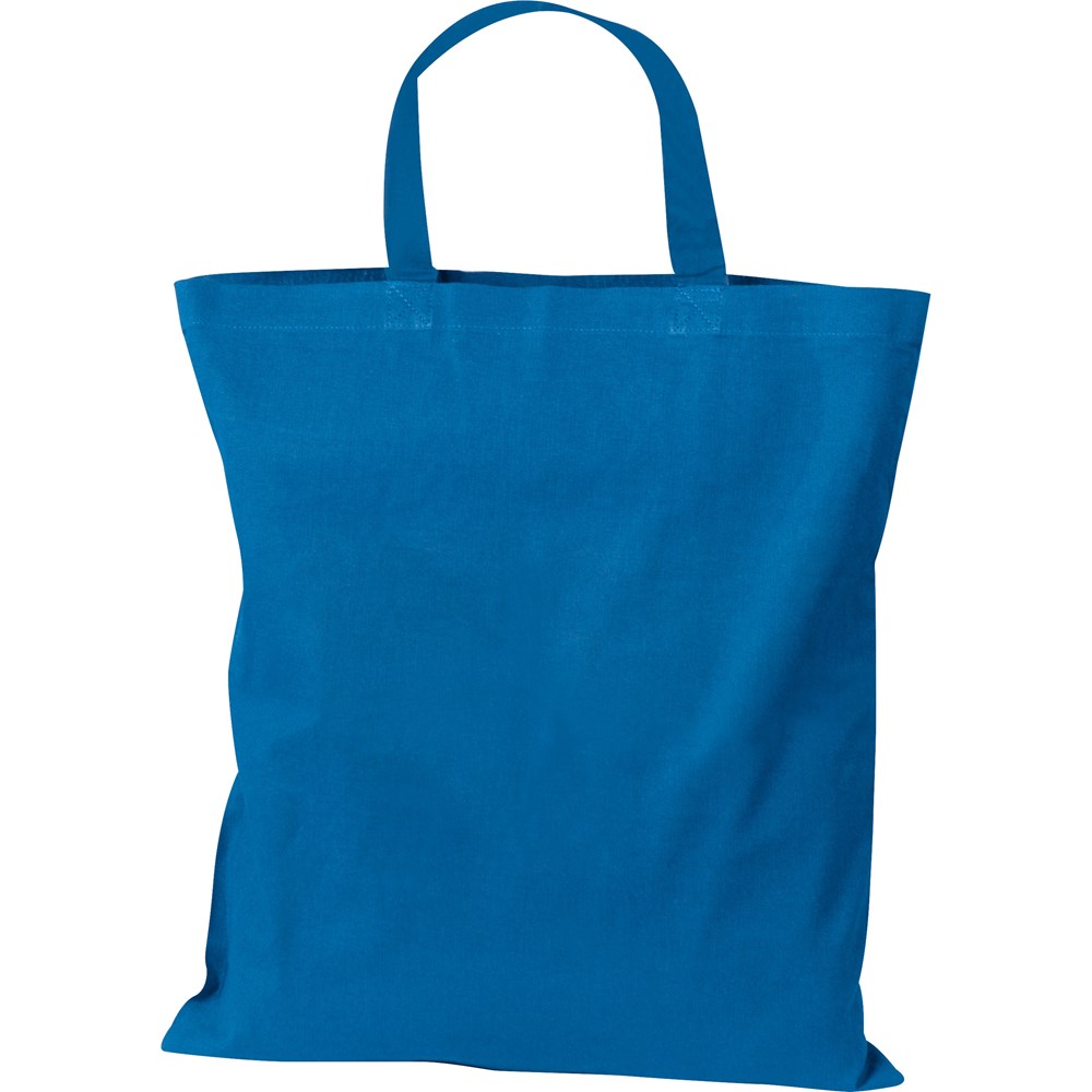 Baumwolltasche mit kurzen Henkeln - hellblau