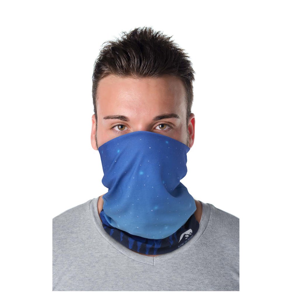 Lara Sublimation-Multi-Schal mit Fleece-Schicht und Säumen - schwarz