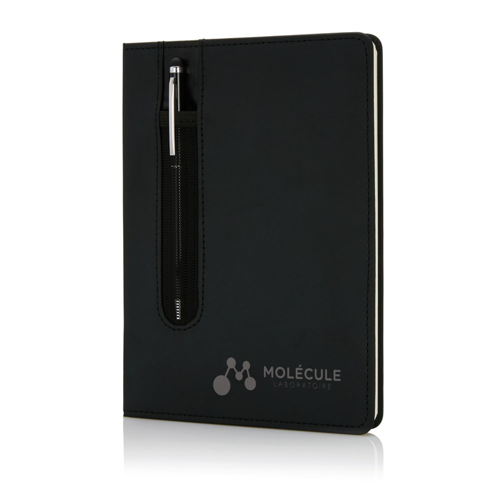 Basic Hardcover PU A5 Notizbuch mit Stylus-Stift