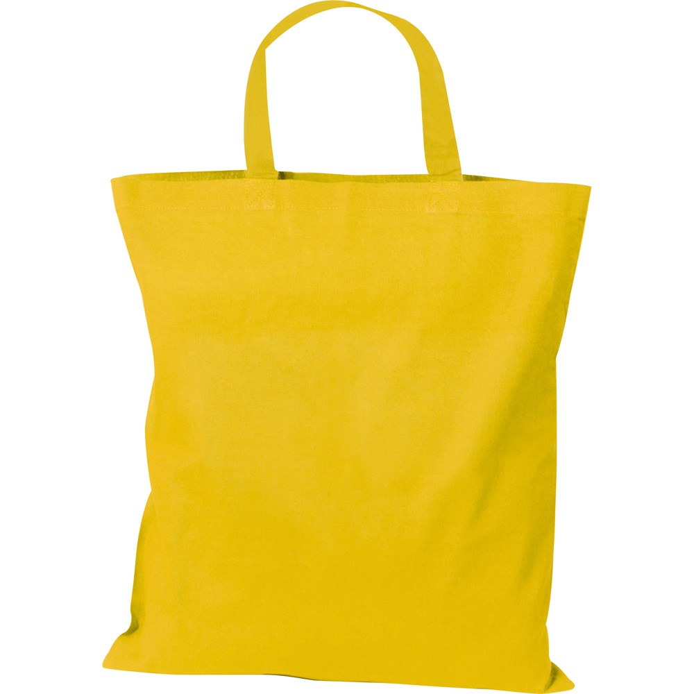 Baumwolltasche mit kurzen Henkeln - gelb
