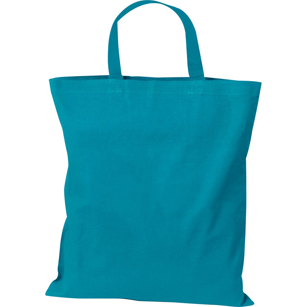 Baumwolltasche mit kurzen Henkeln - türkis