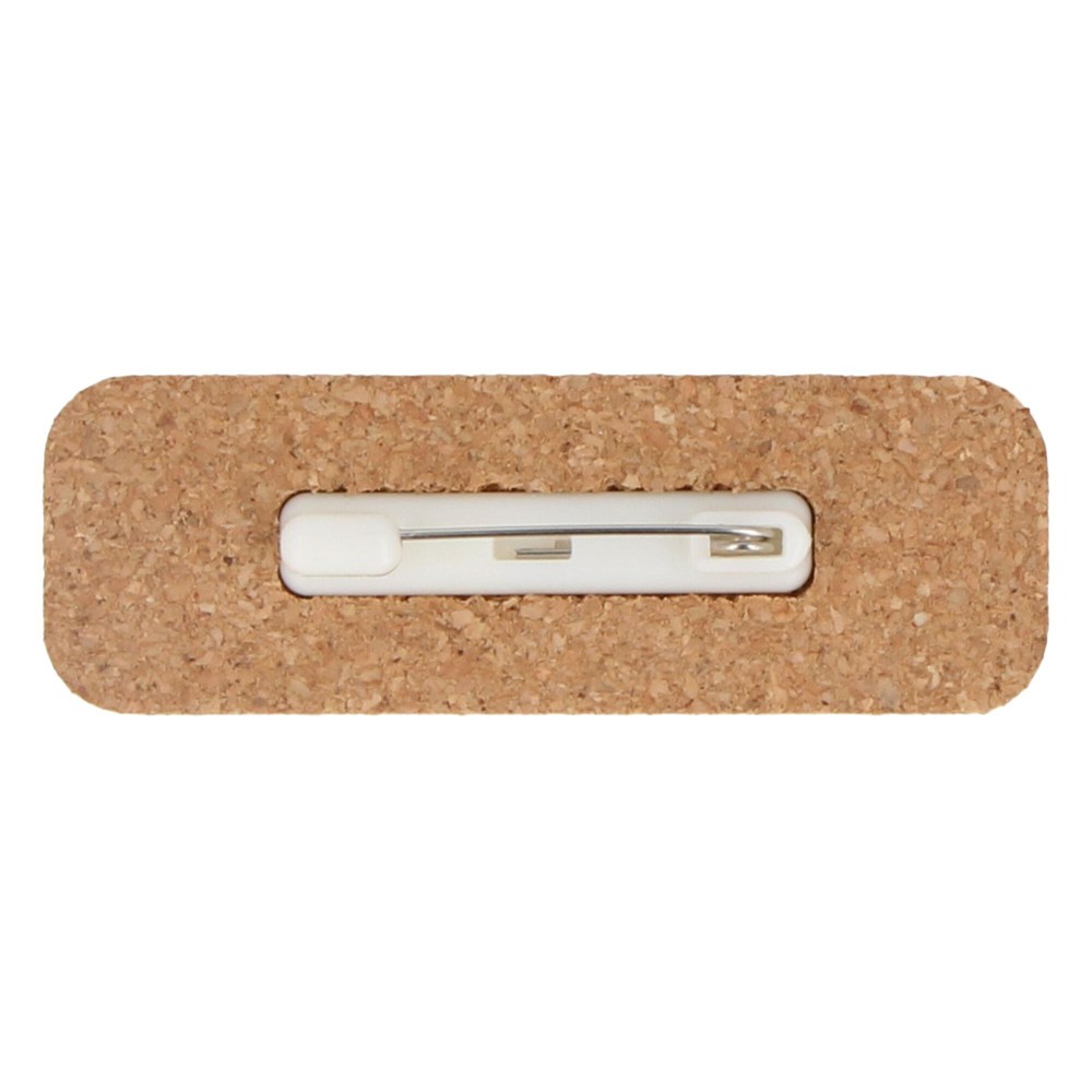 Namensschild Kork mit Anstecknadel