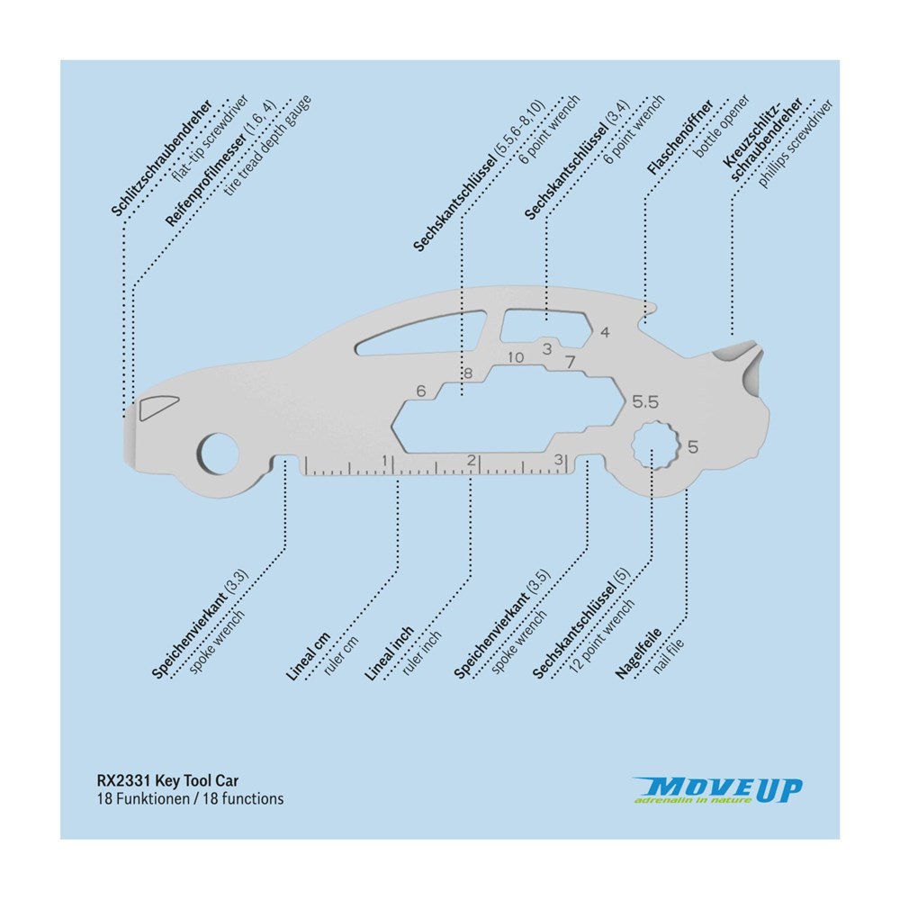 ROMINOX® Key Tool // Car - 18 functions (Auto) ROMINOX® Key Tool // Car - 18 functions (Auto)