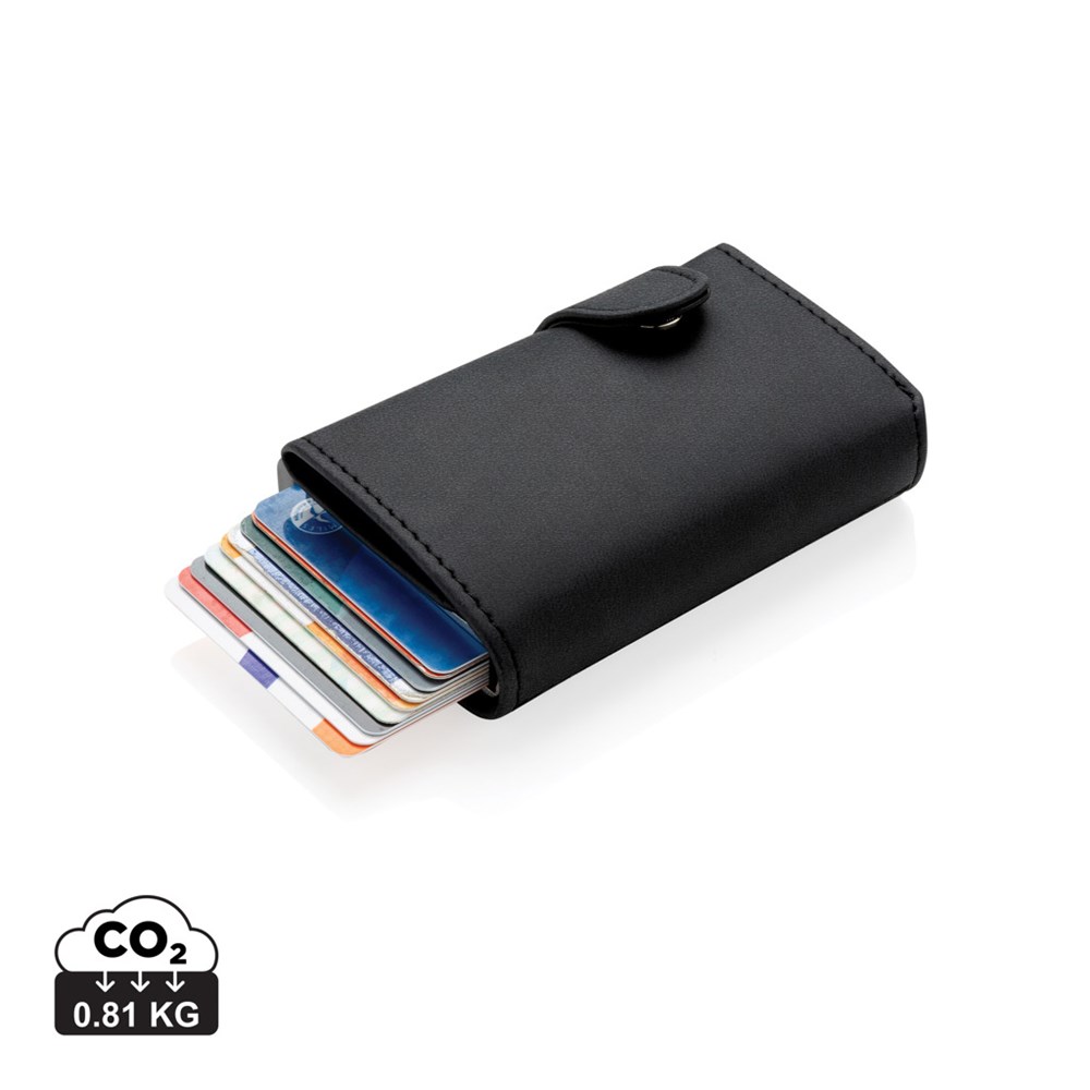 Aluminium RFID Kartenhalter mit PU-Börse Aluminium RFID Kartenhalter mit PU-Börse