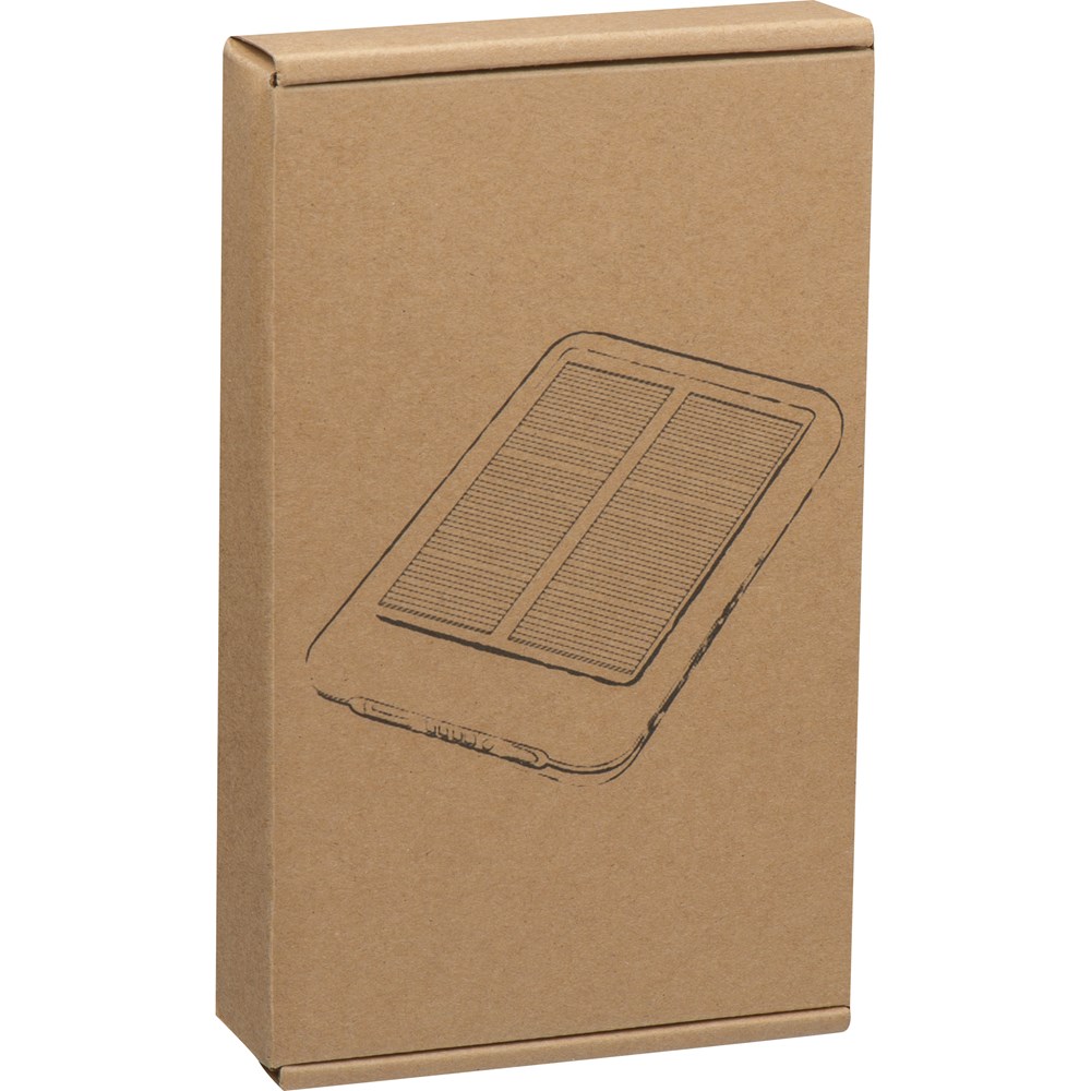 Solar Powerbank aus Metall mit 4.000 mAh