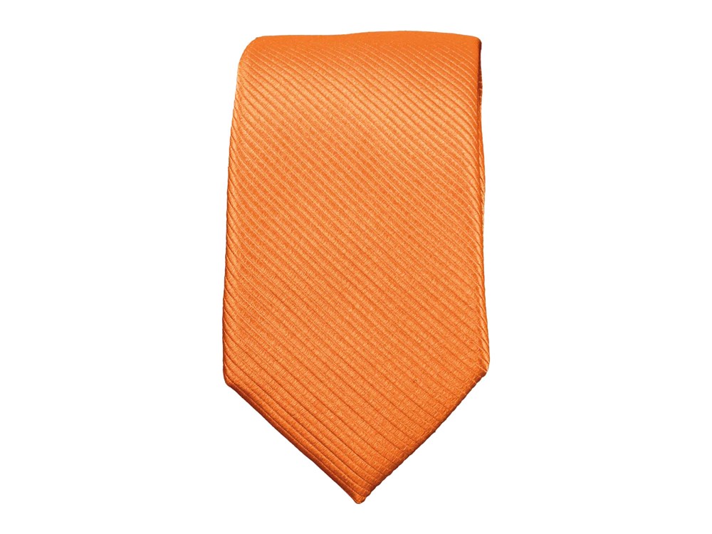 Krawatte für Herren aus 100% Seide - handgefertigt in Italien - 150 x 7 cm - orange