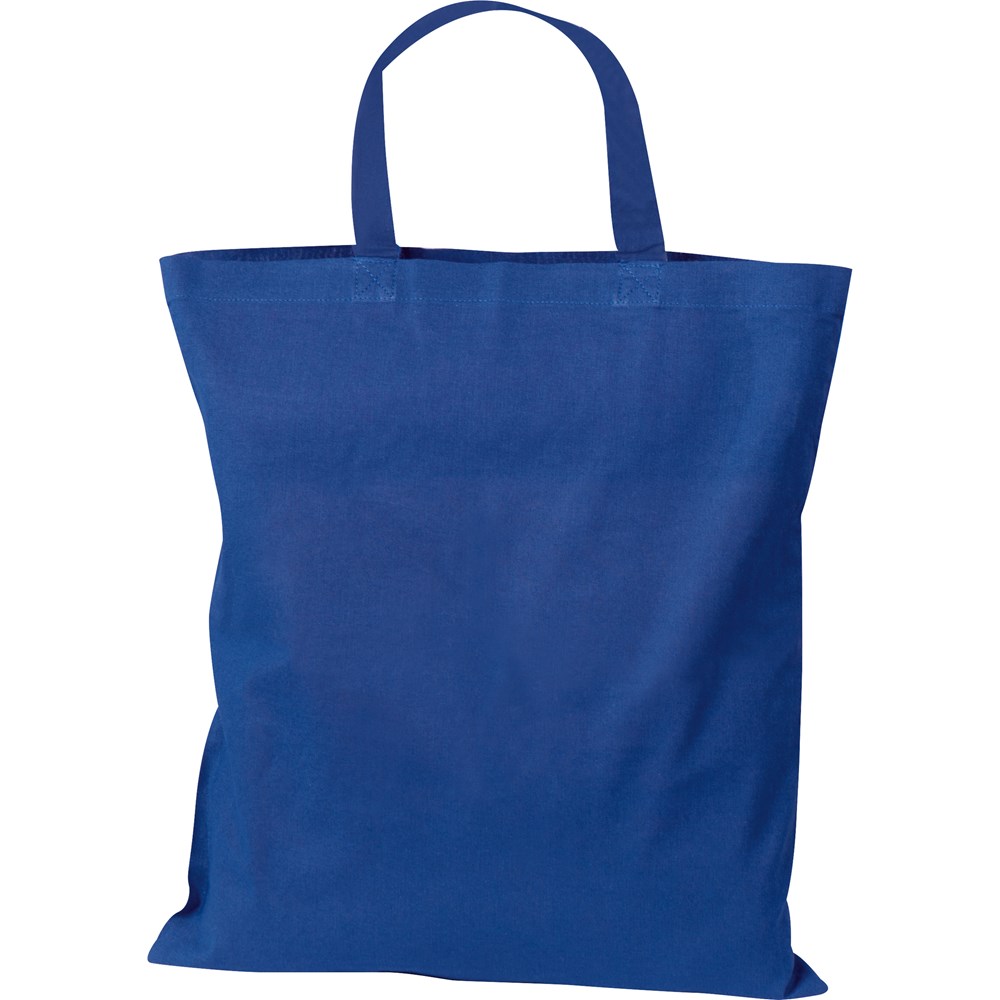 Baumwolltasche mit kurzen Henkeln - blau