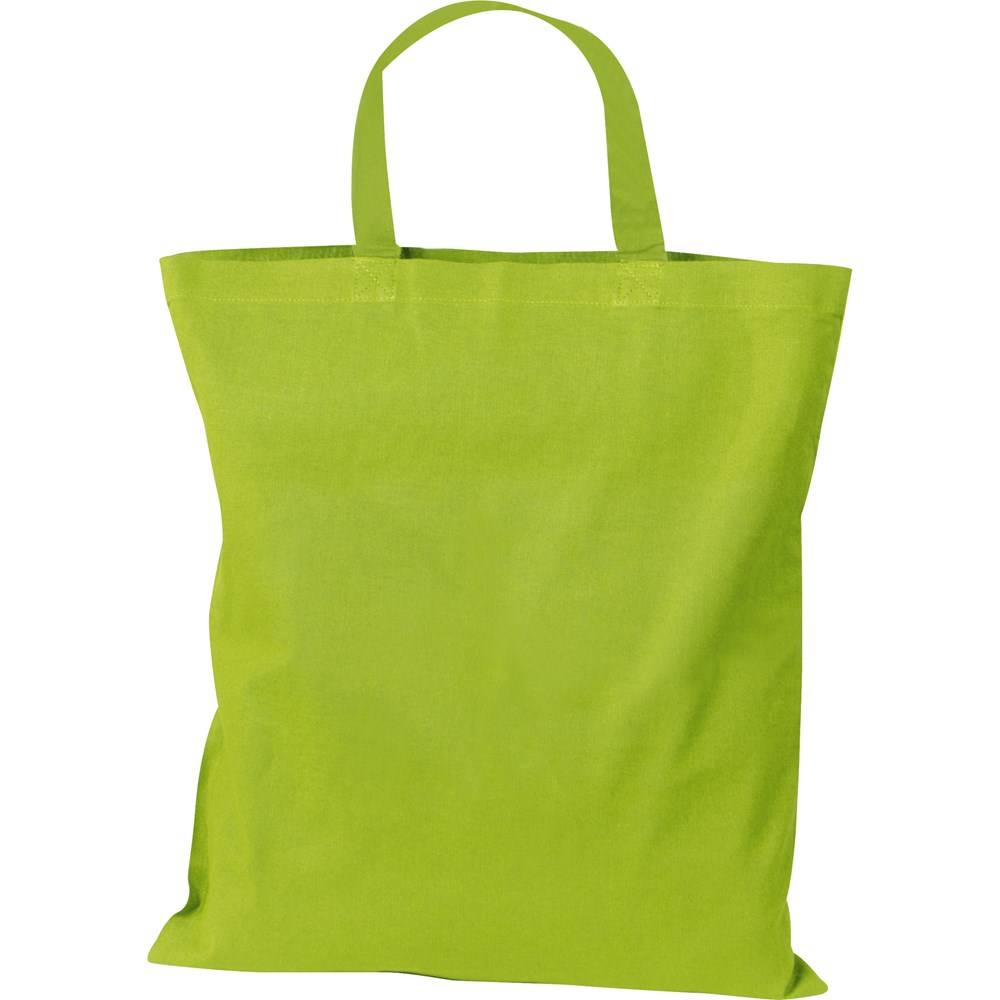 Baumwolltasche mit kurzen Henkeln - apfelgrün