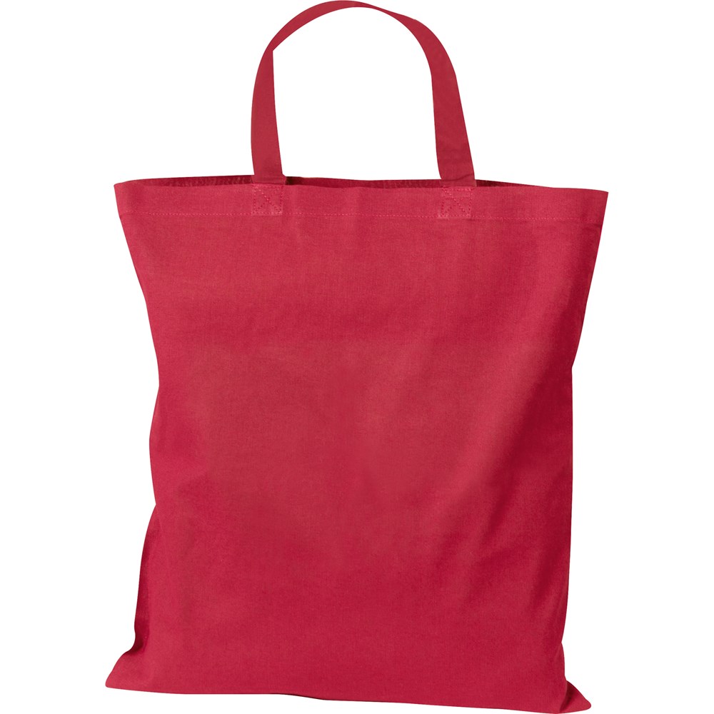 Baumwolltasche mit kurzen Henkeln - rot