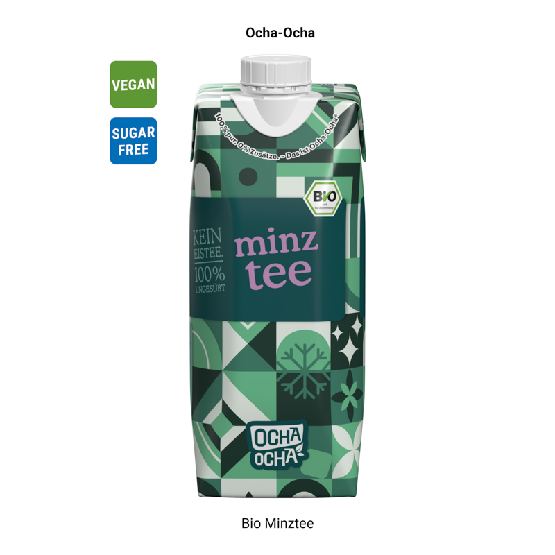 Drink Pack mit Ocha-Ocha® BIO Minztee in Werbeverpackung