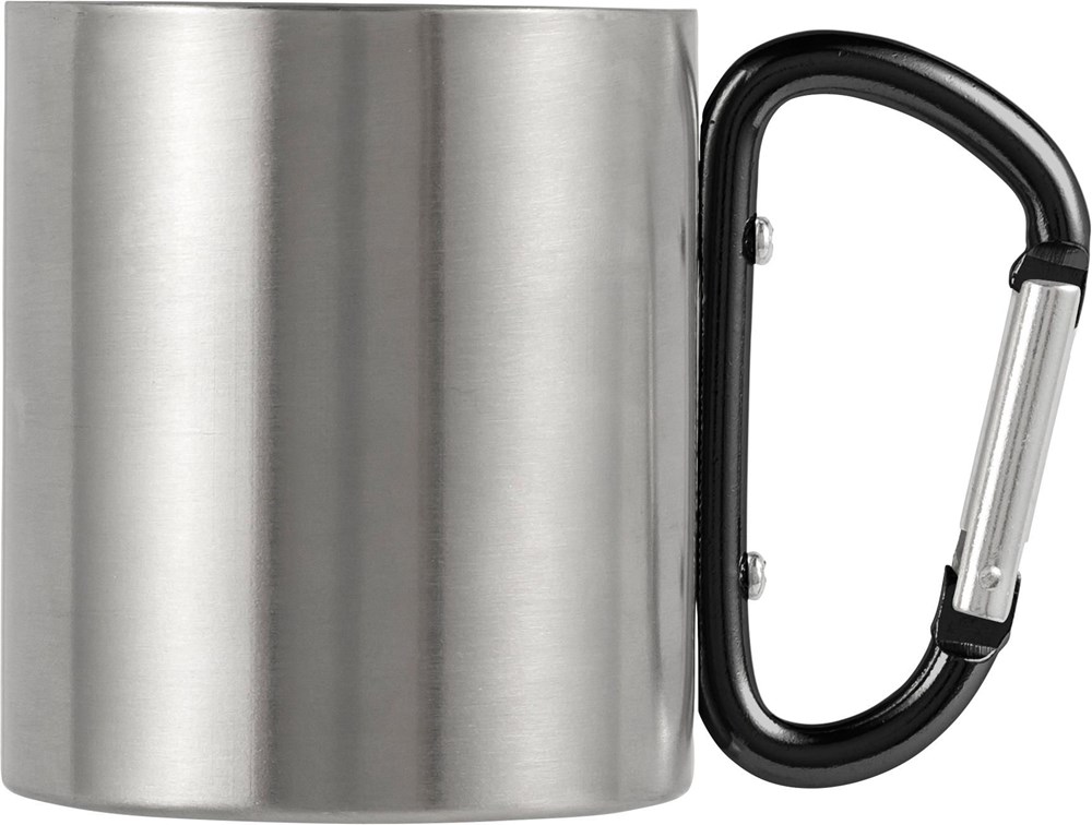 Doppelwandiger Kaffeebecher aus Edelstahl (185 ml) Nella - schwarz