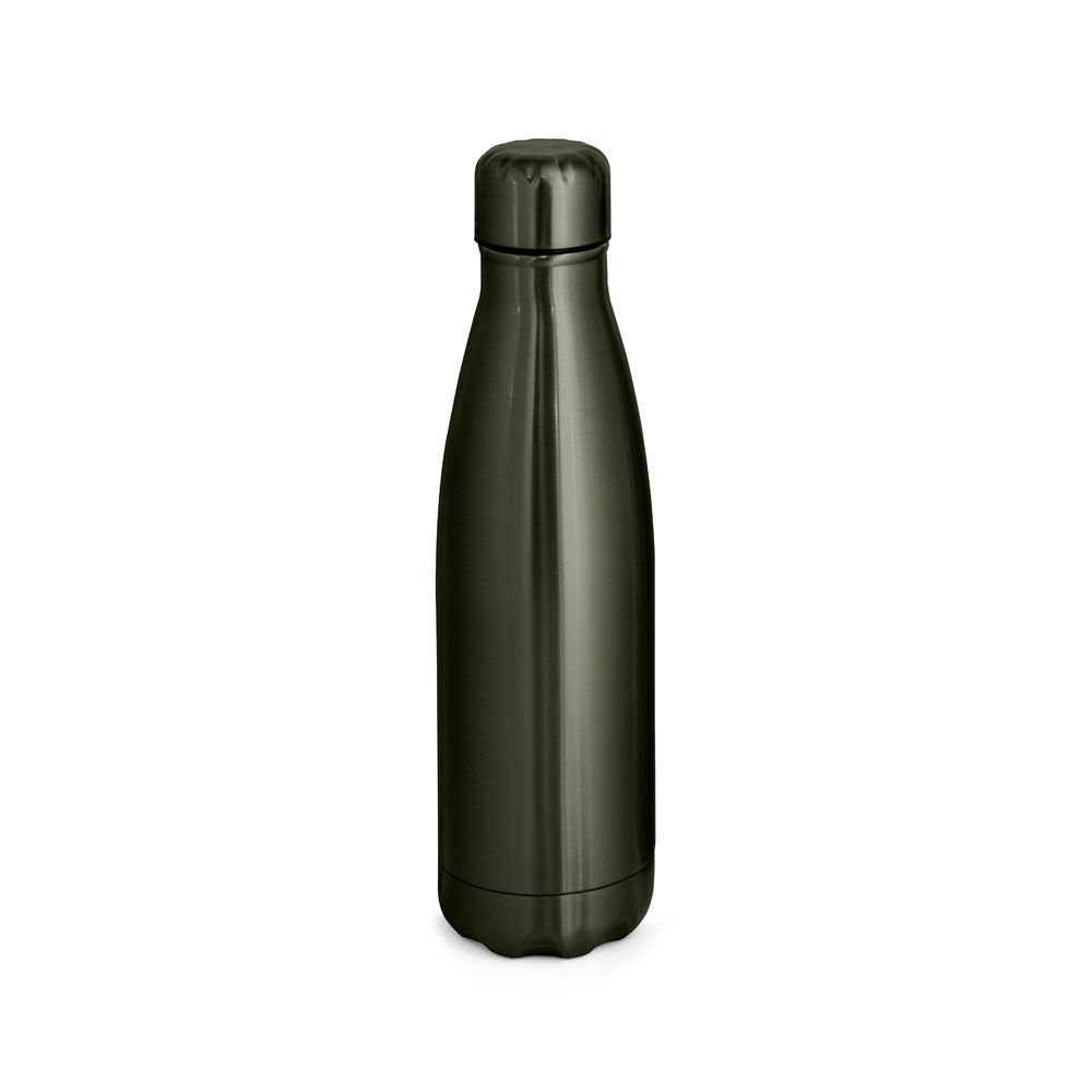 SHOW METALLIC. Edelstahlflasche 510 mL mit mattem Metallic-Finish - Gewehrmetall