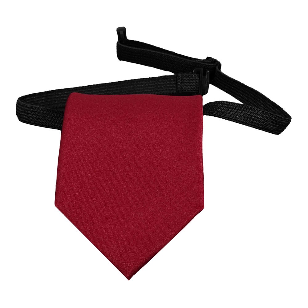 Krawatte mit Gummizug - Sicherheitskrawatte - Bereits gebundene Krawatten im Satin Finish - 51 x 7 cm - bordeaux