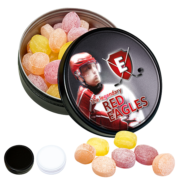 Black or White Dose mit XS-Kalfany-Fruchtbonbons, 60g