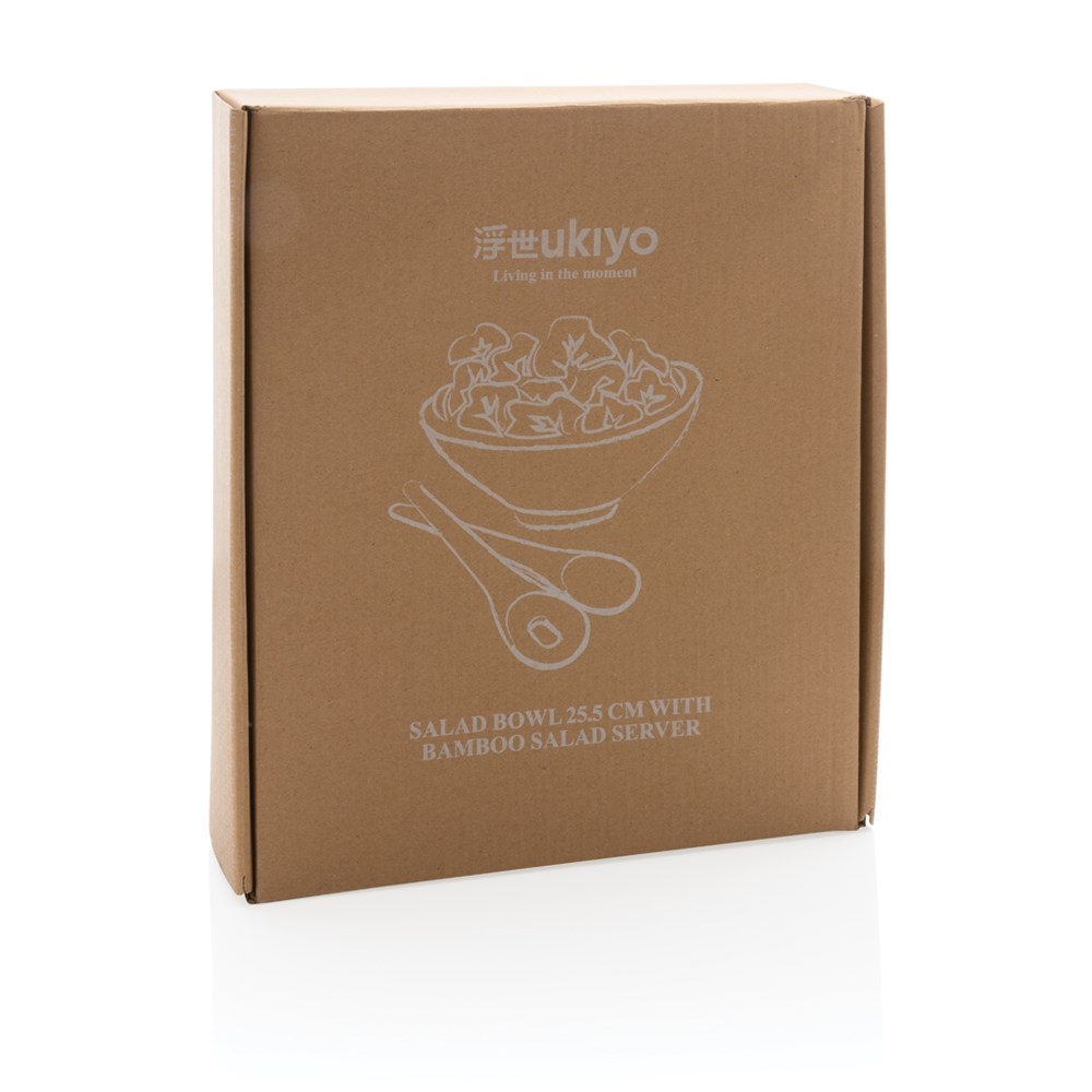Ukiyo Salatschüssel Mit Bambus Salatbesteck Ukiyo Salatschüssel Mit Bambus Salatbesteck