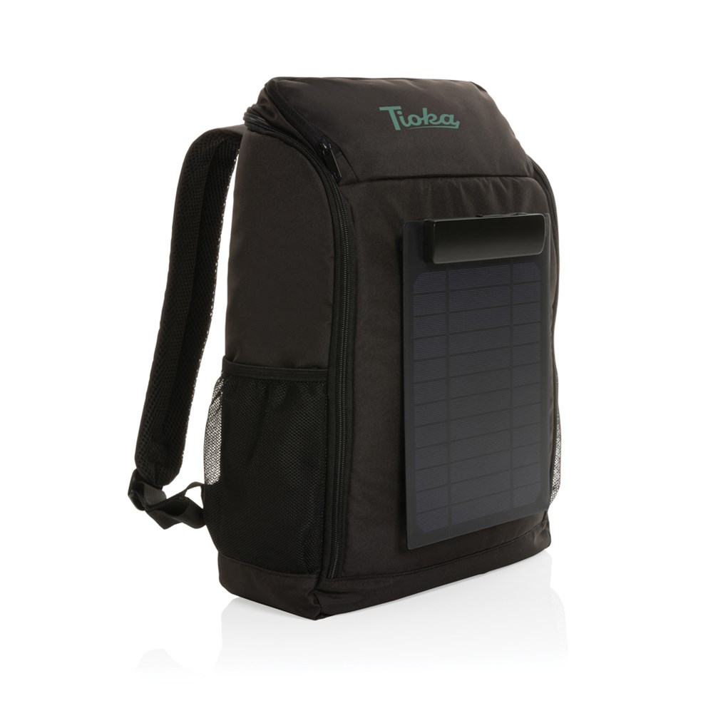Pedro AWARE™ RPET Deluxe Rucksack mit 5W Solar Panel Pedro AWARE™ RPET Deluxe Rucksack mit 5W Solar Panel