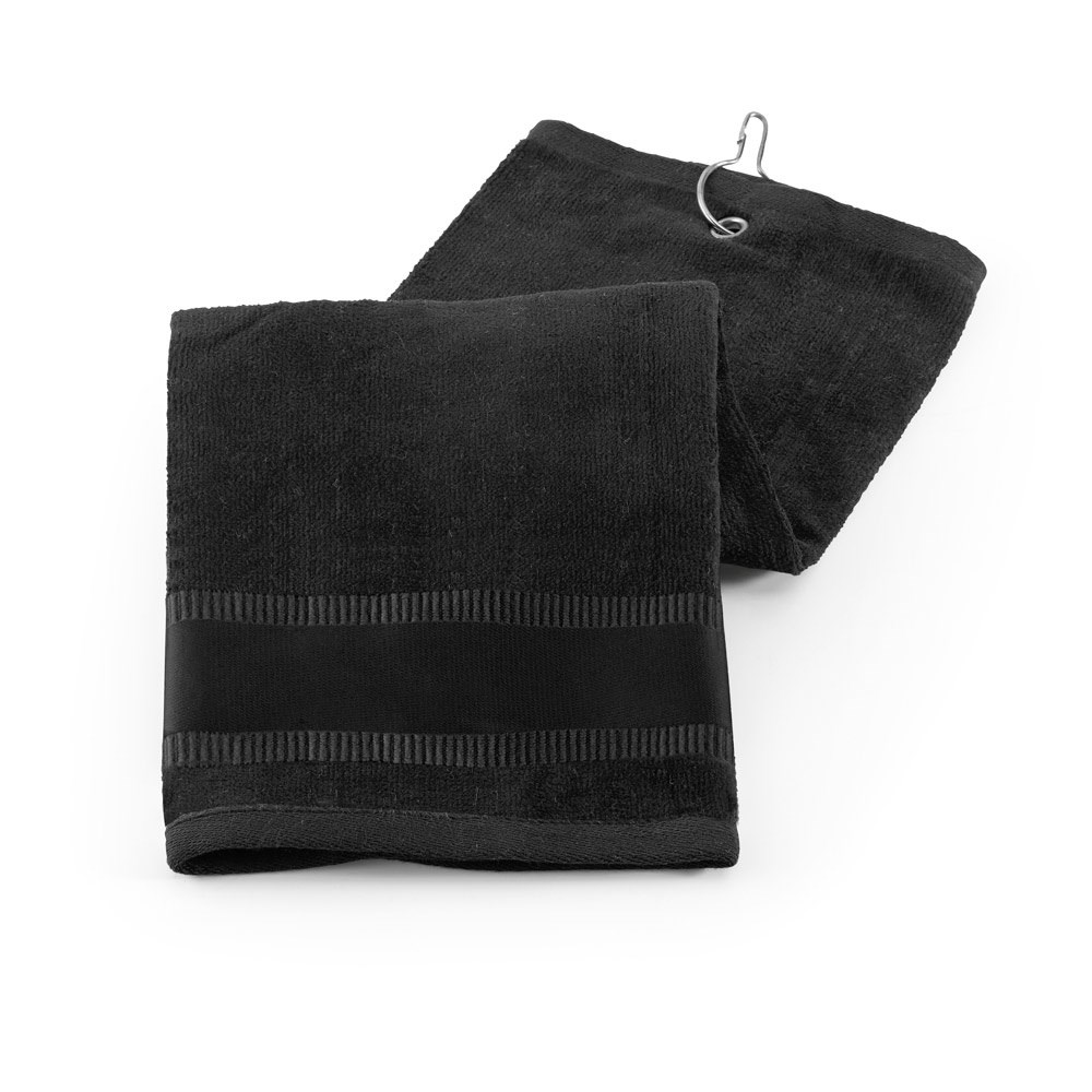 GOLFI. Multifunktionelles Handtuch aus Baumwolle (430 g/m²) - schwarz