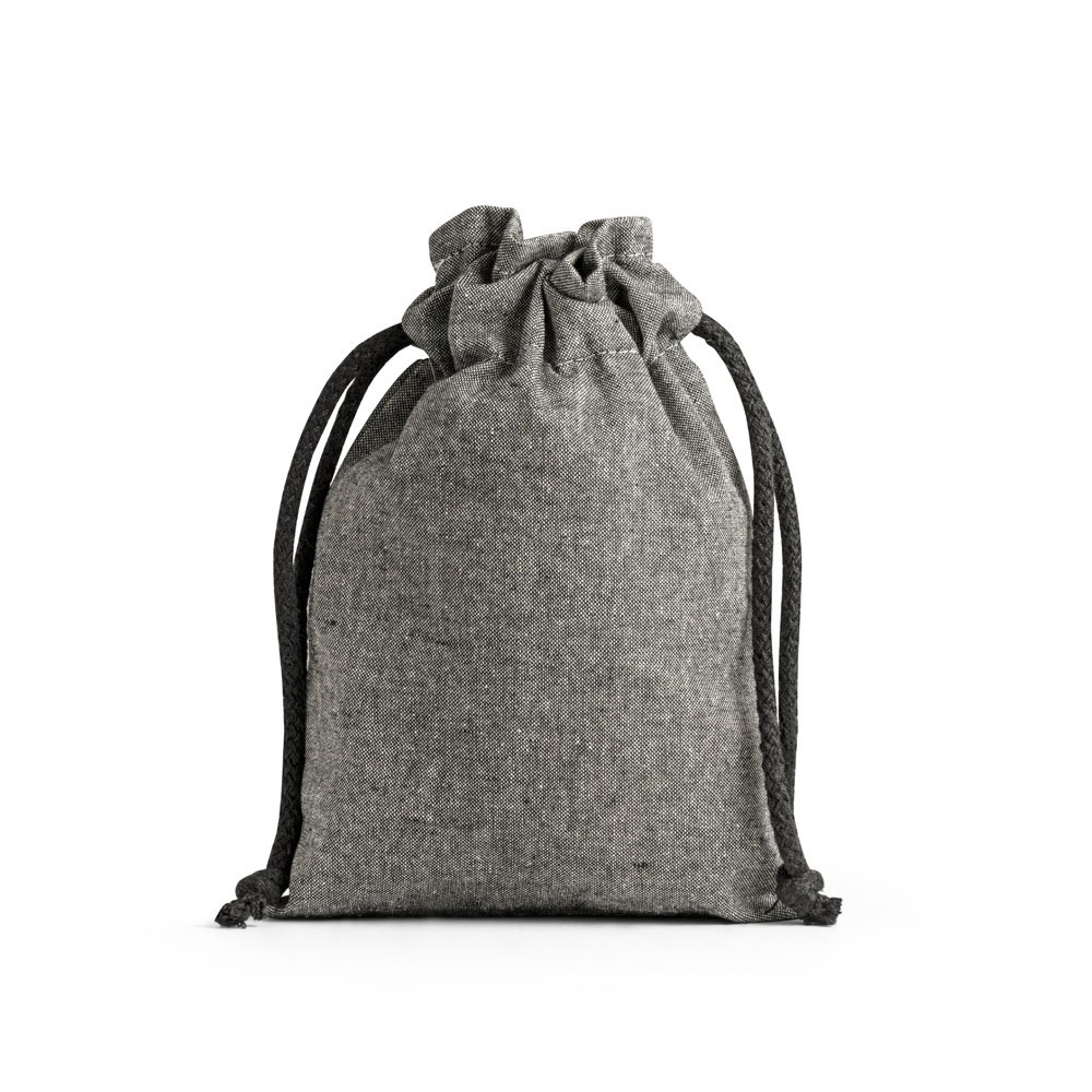 GIBRALTAR. Geschenkbeutel aus recycelter Baumwolle (70%), Polyester (30% rPET) (140 g/m²) - schwarz