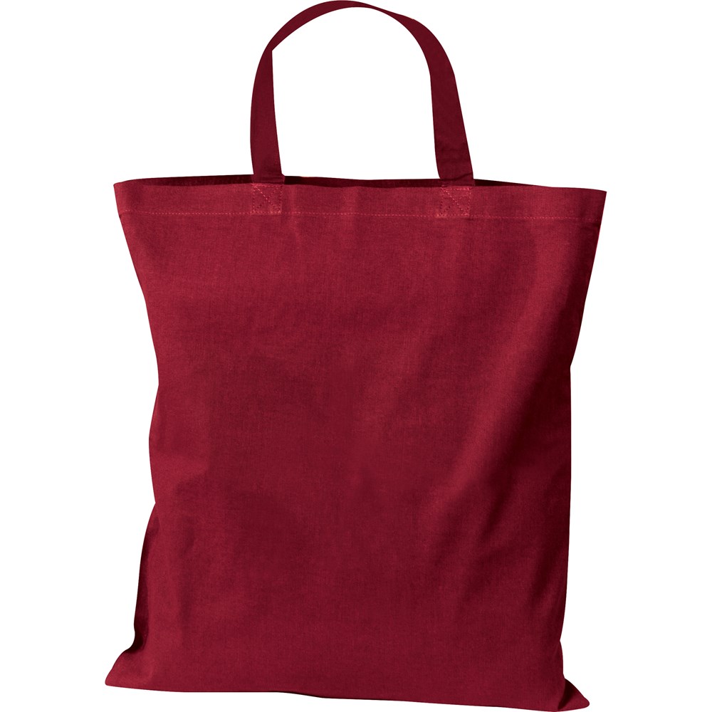 Baumwolltasche mit kurzen Henkeln - burgund