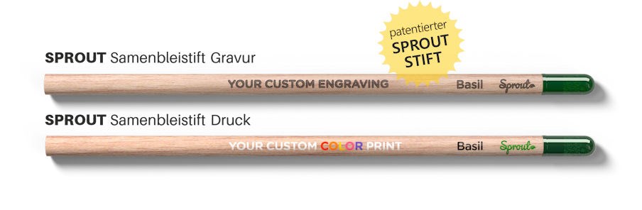 SPROUT - Bleistift mit grossem Standard Ansteckkärtchen